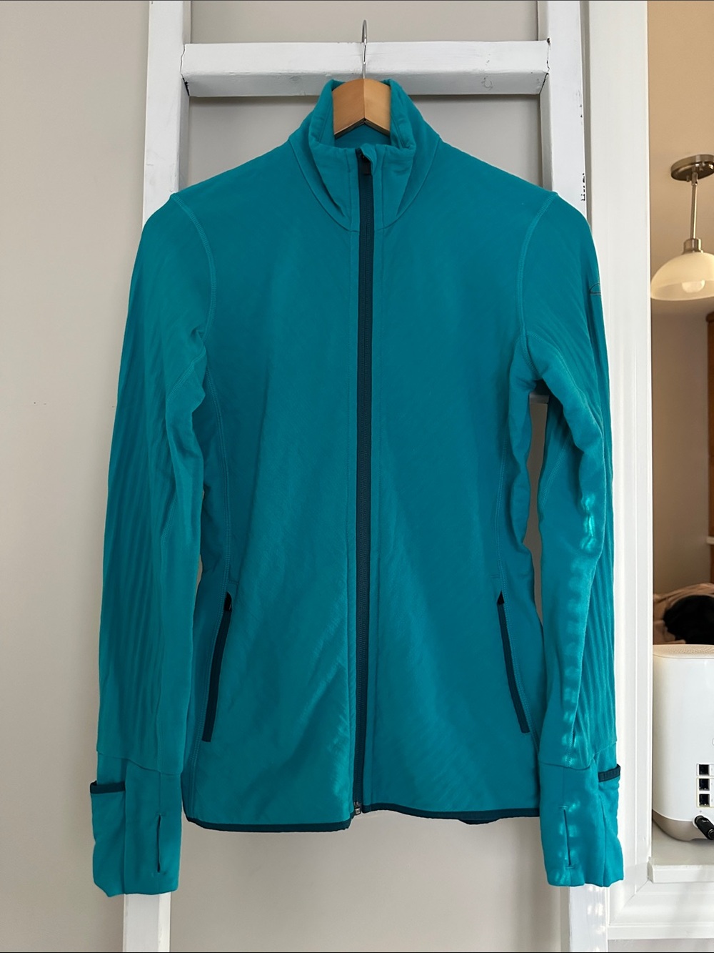 Icebreaker Merino Wool Blend Ribbed Thermal Full Zip Jacket